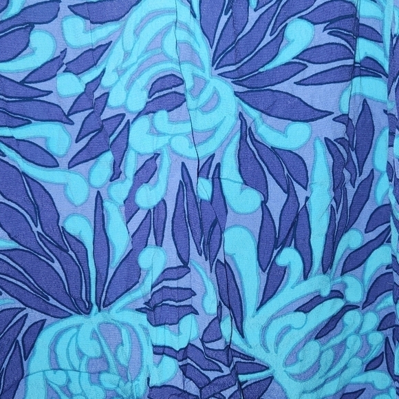 Banana Republic Rayon Lavender/Teal/Bluish Purple Dress Size 8 Easter - Picture 6 of 14